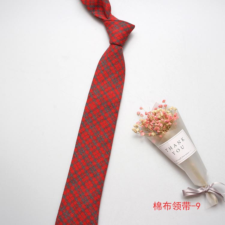 Men'S Narrow Tie, Special Cotton Casual Dress British Business Tie