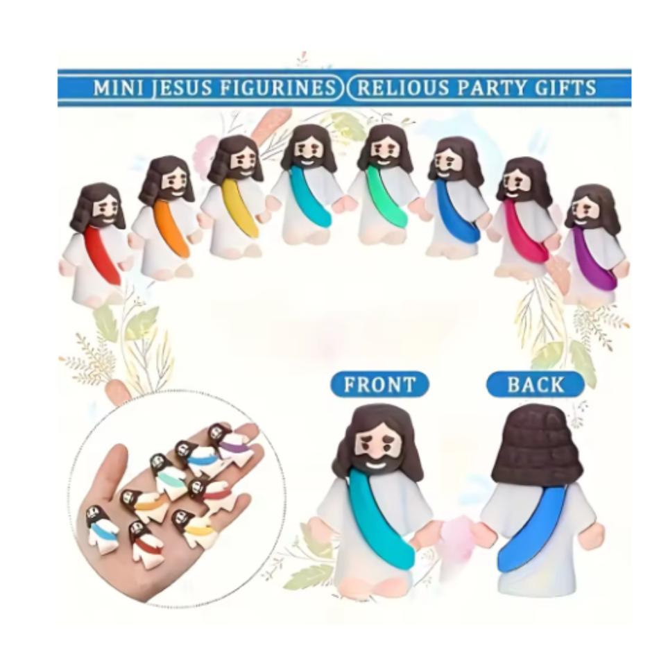 20-60 Stück Kleine Jesusfiguren Jesus liebt dich Mini-Jesusfiguren Verstecken Religiöse Partygeschenke Sonntagsschule Osterei