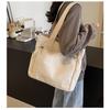 All-matching Canvas Bag 2026 New Style Pure Color Simple Large-capacity Tote Female College Students