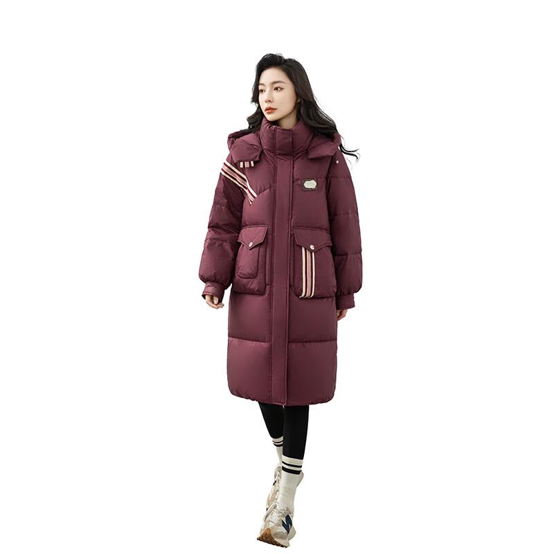 YAYA Women's 2024 Long Hooded Down Jacket