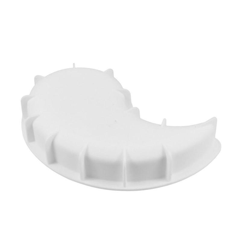 Bílá silikonová forma na pečení francouzských dezertů, silikonová forma srdce a kulatá na pečení dortů, forma na pěnu