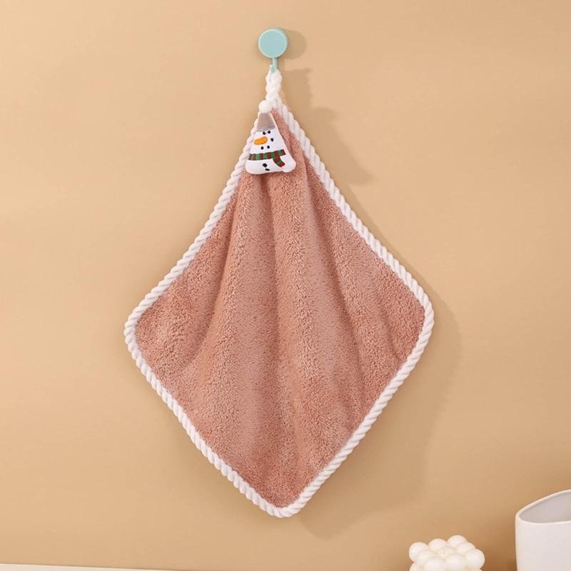 Christmas Themed Hand Towel for Home Bathroom Kitchen Washcloths Soft Comfortable Strong Absorbent Washing Hand Towel