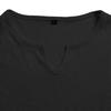 Men Casual Summer Loose V Neck Short Sleeve Solid T Shirt
