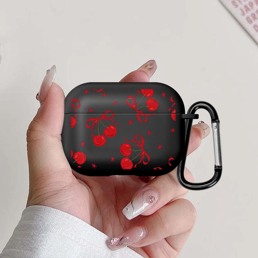 Case For Airpods Pro3 Pro 1 3 Pro2 4 2 Earphone Cases Cover Red Lovely Cherry
