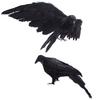 Realistic Crow Tabletop Decoration Halloween Prop Scary Atmosphere Artificial Crow Figurine for Seasonal Indoor Outdoor Display