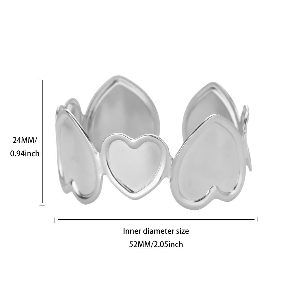 Stainless steel open bracelet female geometric flower hollow wide version light luxury high-end design bracelet jewelry new