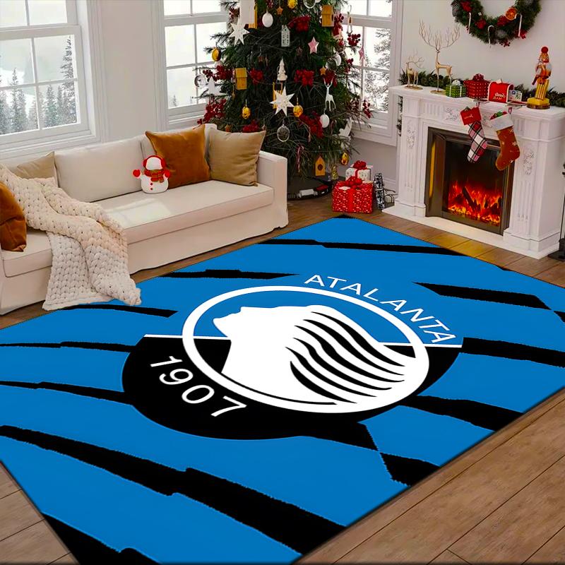 1PC Football Atalanta Rug Game Carpet, Floor Mat for Bedroom Living Room Entryway Rug, Home Decor Idea Gift for Christmas Birthday