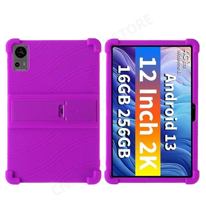 Abdeckung für Teclast T60 2023 Fall 12 "Tablet PC Kickstand Funda mit 4 Stoßfest Airbags Kinder Sicherheit Weiche Silikon
