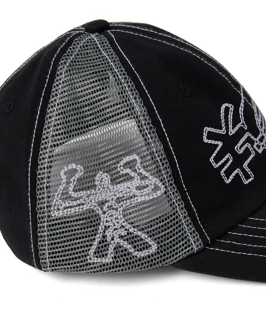 YESEYESEE Hardcore Mesh Cap Black