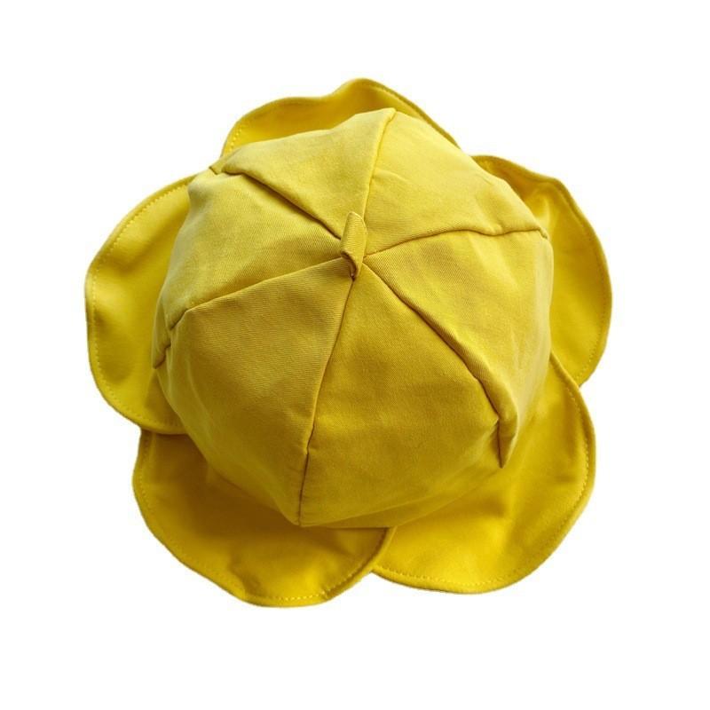 

White Japanese Style Fisherman Hat With Ruffled Edges And Floral Trim For Women Summer