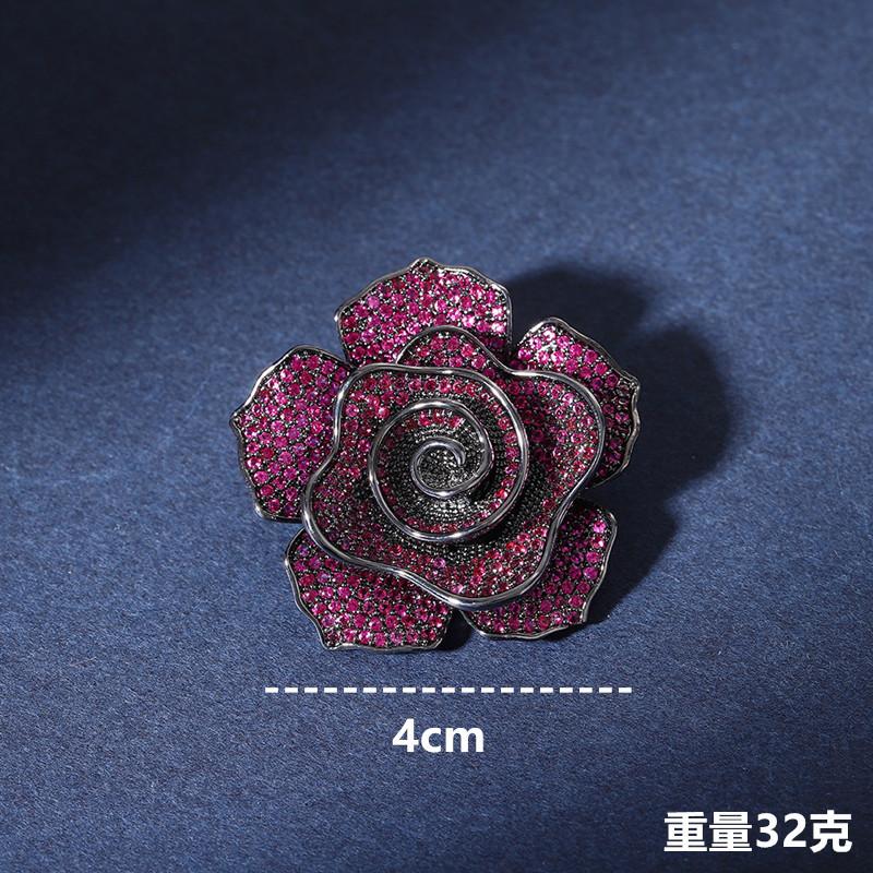 Rose brooch female design exquisite brooch small fragrance light luxury suit cheongsam pin accessories