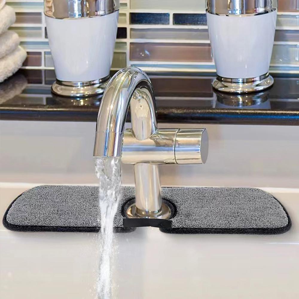 Faucet Absorbent Mat Sink Splash Guard for Kitchen Bathroom Countertop Protector Microfiber Faucet Splash Catcher