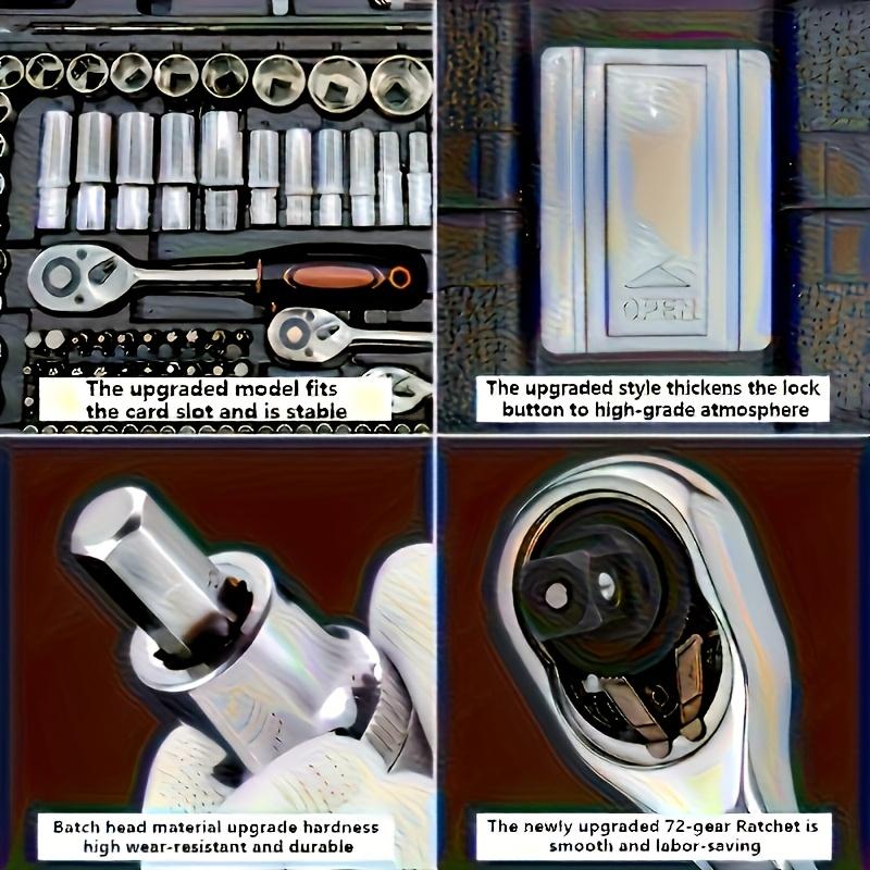 46-piece Set of Auto Repair Tools Ratchet Wrench Sleeve Car Repair Kit Home Toolbox Combination Maintenance