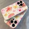 Luxury Clmj Swag Pink Flower Glossy Film Hard PC Phone Case for Google Pixel 7 7a 8 8a 9 9a Pro XL 5G