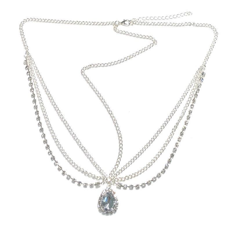 Classic Crystal Bindi Teardrop Forehead Chain – European & American Bohemian Ethnic Hair Accessory