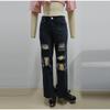 Ripped Vintage Women's Jeans Distressed Streetwear Hole Hip Hop High Waist Pants Fashion Straight Denim Trousers Summer Jean