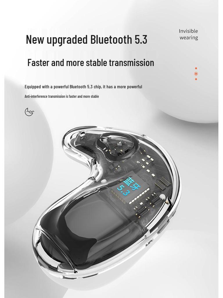 X55 Bluetooth Sleep In-Ear Mini Earphones with Digital Display for Gaming