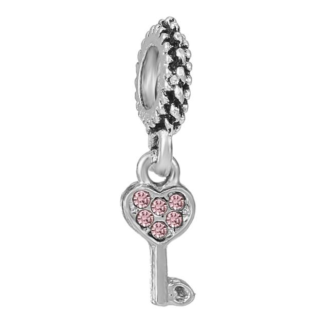 2pcs /Lot 45 Styles Key &Lock Sparkling Beads Charm Pendant Fit Diy Original Bracelets Necklaces For Women Men Jewelry Making