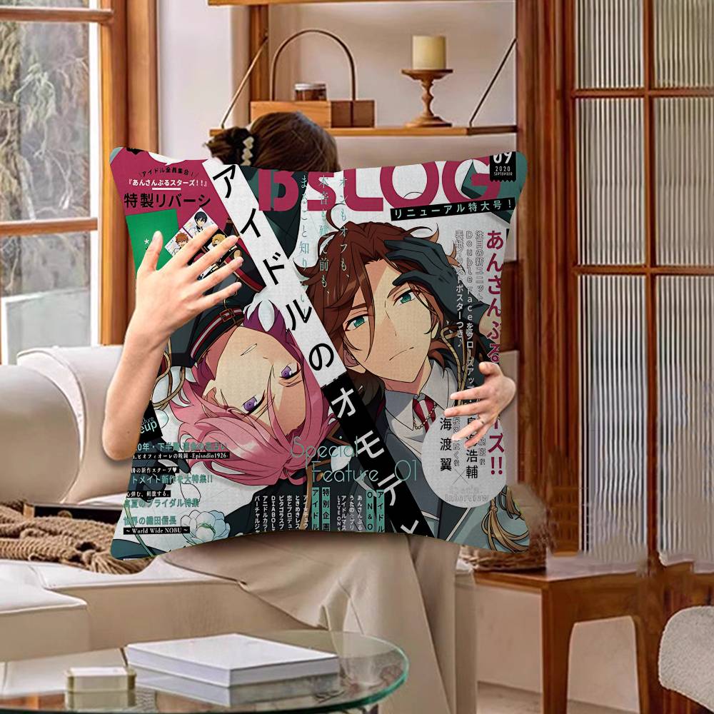 Cool E-Ensemble Stars Pillow Anime Pillow Sofa Bed Head Pillow Cover Cushion Cover 45x45 Cm Fashion