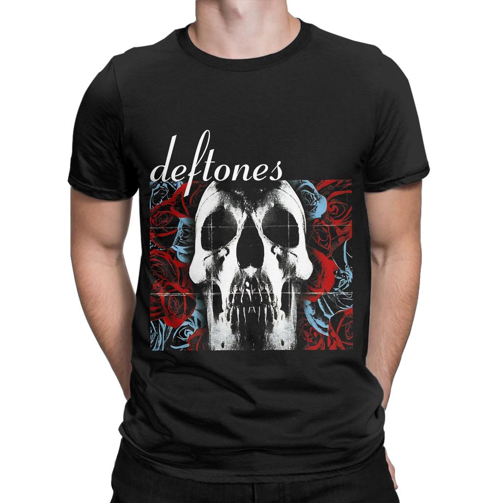 D-Deftones  Men T Shirt  Funny Tee Shirt Short Sleeve Round Collar T-Shirt Pure Cotton 6XL Clothes