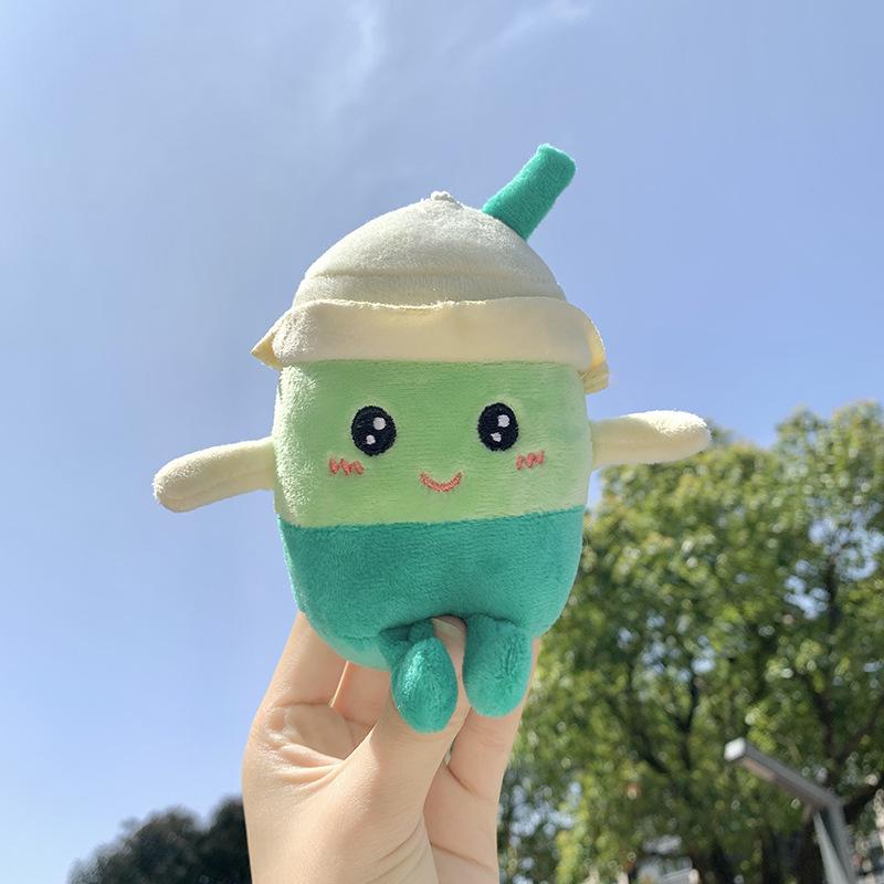 Creative Milk Tea Cup Doll Keychain - Cute Plush Accessory for Backpacks