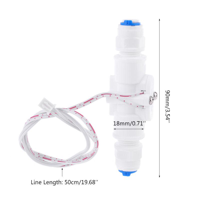 1/4" NPT Water Flow Switch Durable PE Tube Liquid Flow Sensor Switch Easy to Use for Water Purifier & Water Dispenser M4YD