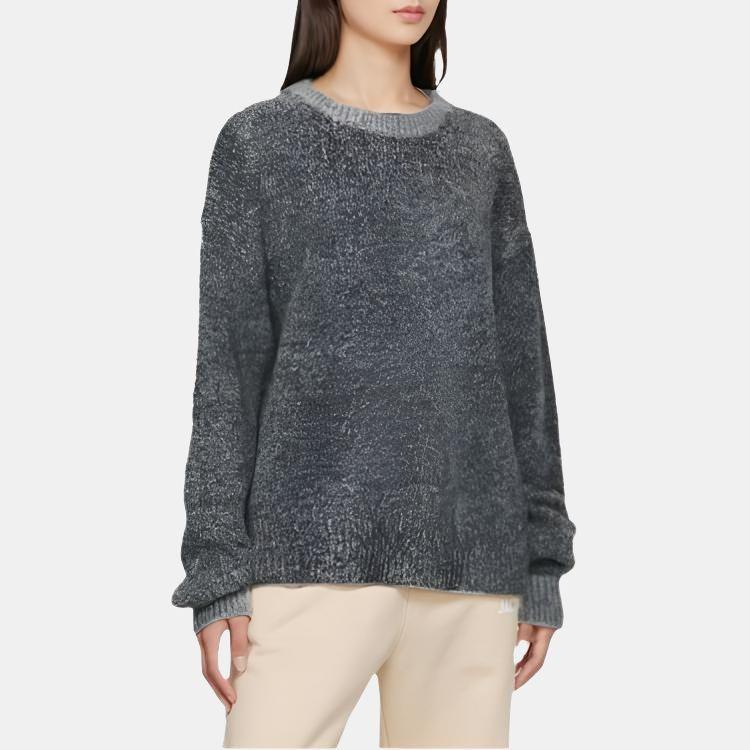 UNIQLO Mixed Color Round Neck Pullover Long Sleeve Knit Sweater Women sweater 462719-06
