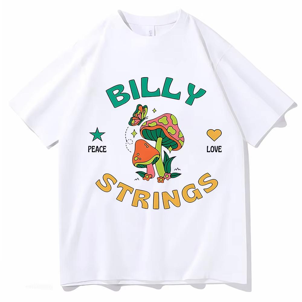 

Billy Strings Peace Love Mushroom T Shirt Men Women Clothing Harajuku T-Shirt Unisex High Quality Short Sleeve Casual Tees Tops S разноцветный