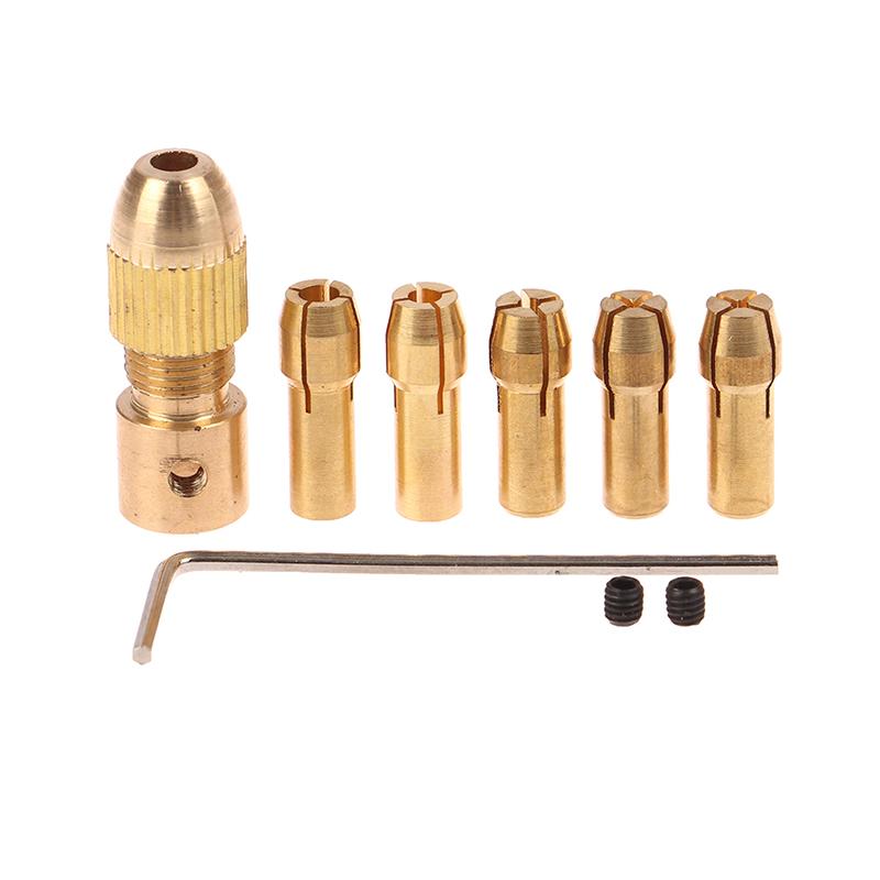 7 bucăți/set 2,35/3,17/2/4,05/5,05 mm adaptor pentru mini mandrine pentru burghie din alamă