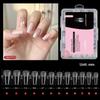 240Pcs/Box Soft Gel Nail Tips, Half Matte Full Coverage Press-On Nail Tips Short Almond False Nails Thin Front End Thick