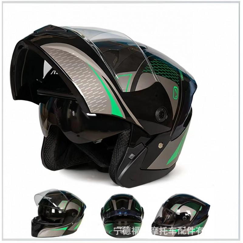 Dual Visor Modular Motorcycle Helmet Adult Safety Electric Bike Commuting