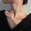 925 Sterling Silver Choker Necklace Women Wedding Accessories Punk Gothic Jewelry Collier Femme Dz638