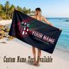 Bologna FC Design Beach Towel Custom Text Large Towel for Beach Vacation