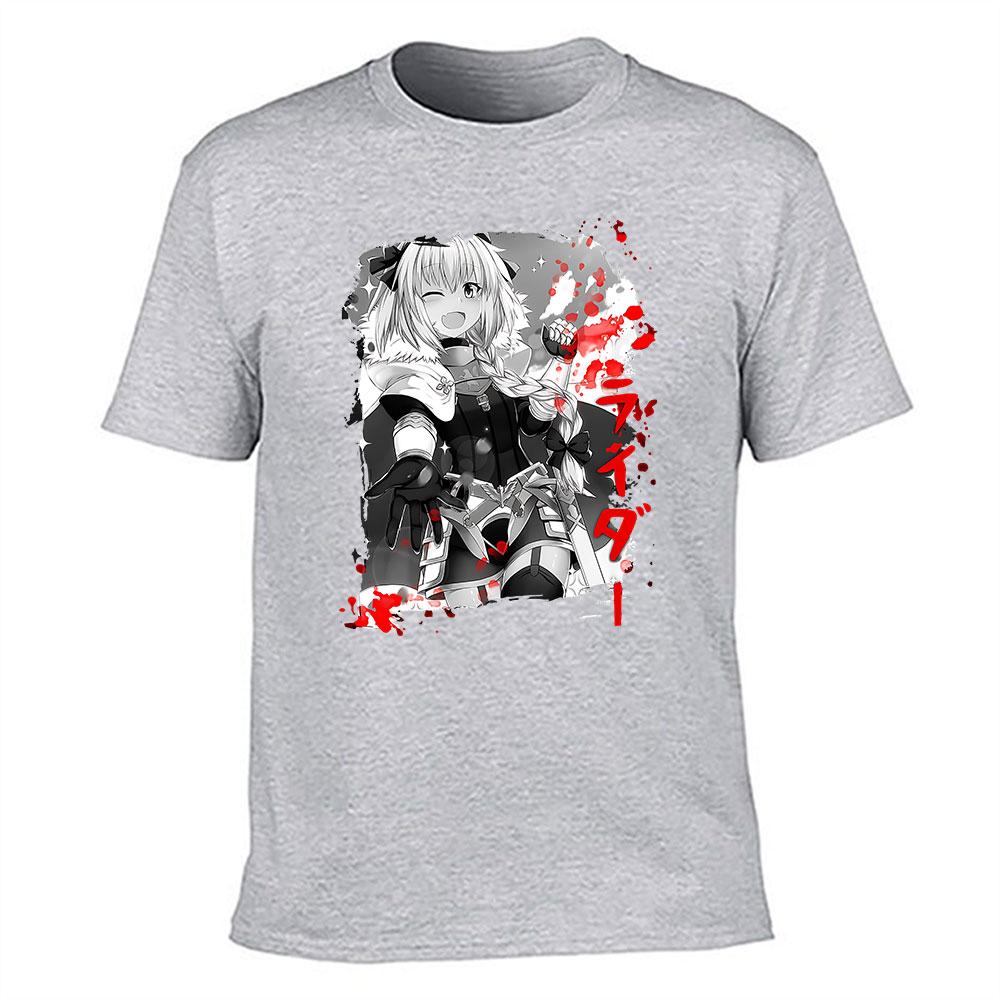 Fateapocrypha Astolfo Rider Graphic Tshirt Vintage Washed Anime Merch Harajuku Unisex Oversized Crew Neck Cotton Short Tee Top
