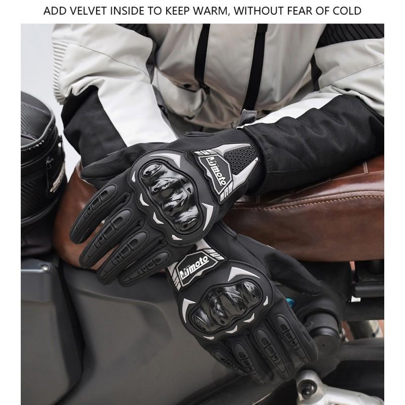 Motorcycle Gloves Men Women Windproof Long Cycling With Hard Shell Protection Off-Road Riding