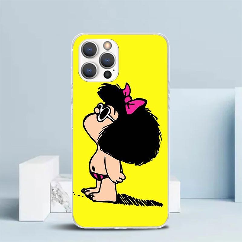 Cartoon Cute Mafalda Phone Case For IPhone 16 17 Air 16E 15 14 Plus 13 Mini 12 11 Pro Max 7 8 + SE 2020 Soft TPU Back Cover 16 1