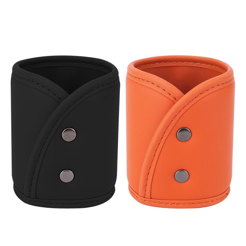 

Car Window Cup Holder Multi-Functional Leather Drink Door Storage Bag Back Seat Cup Holder Organizer Automotive Interior чорний