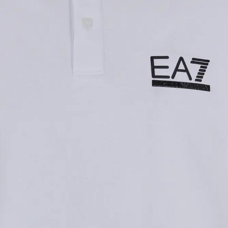 EMPORIO ARMANI EA7 SS24 Polo Shirt Men's White 3DPF19-PJ04Z-1100