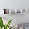 VidaXL Wall-mounted CD Shelf White 100x18x18 Cm Particleboard