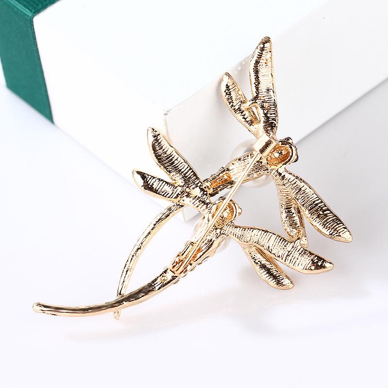 Dragonfly Drop Oil Pearl Brooch Fashion Insect Corsage Shawl Buckle Long-lasting Color Exquisite Hypoallergenic Women's Pin