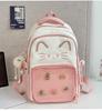 Schoolbag Japanese ins cute cat backpack pain bag transparent large-capacity schoolbag versatile casual shoulder bag