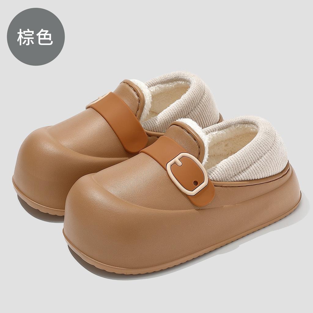 EVA waterproof cotton slippers winter indoor home household plush warm bedroom plush cotton shoes