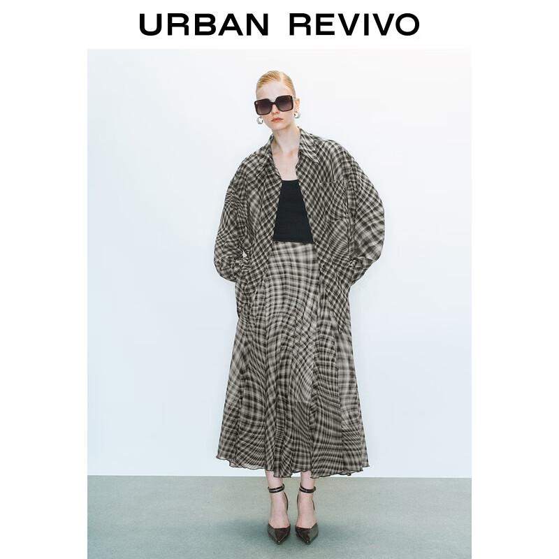 

UR Women s Plaid Long Sleeve Button-Up Shirt S
