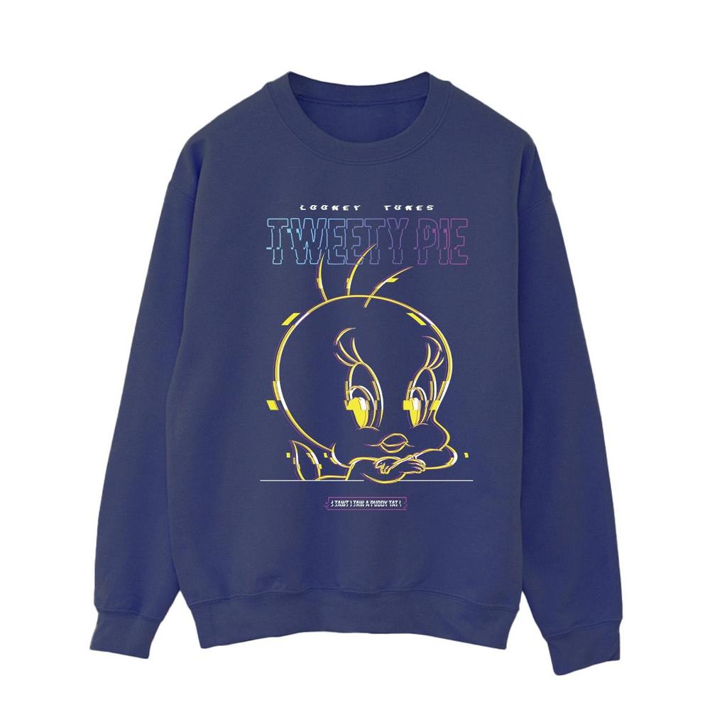 Looney Tunes Womens/Ladies Tweety Glitch Sweatshirt