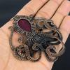 Ruby Pendant Gemstone Jewelry, 999 Copper Wire Wrapped Handmade Pendant, Latest Design Jewelry