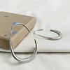 Titanium Steel Simple Line Earrings: Stainless Steel Studs and Hoops with Unique Design for European and American Style.