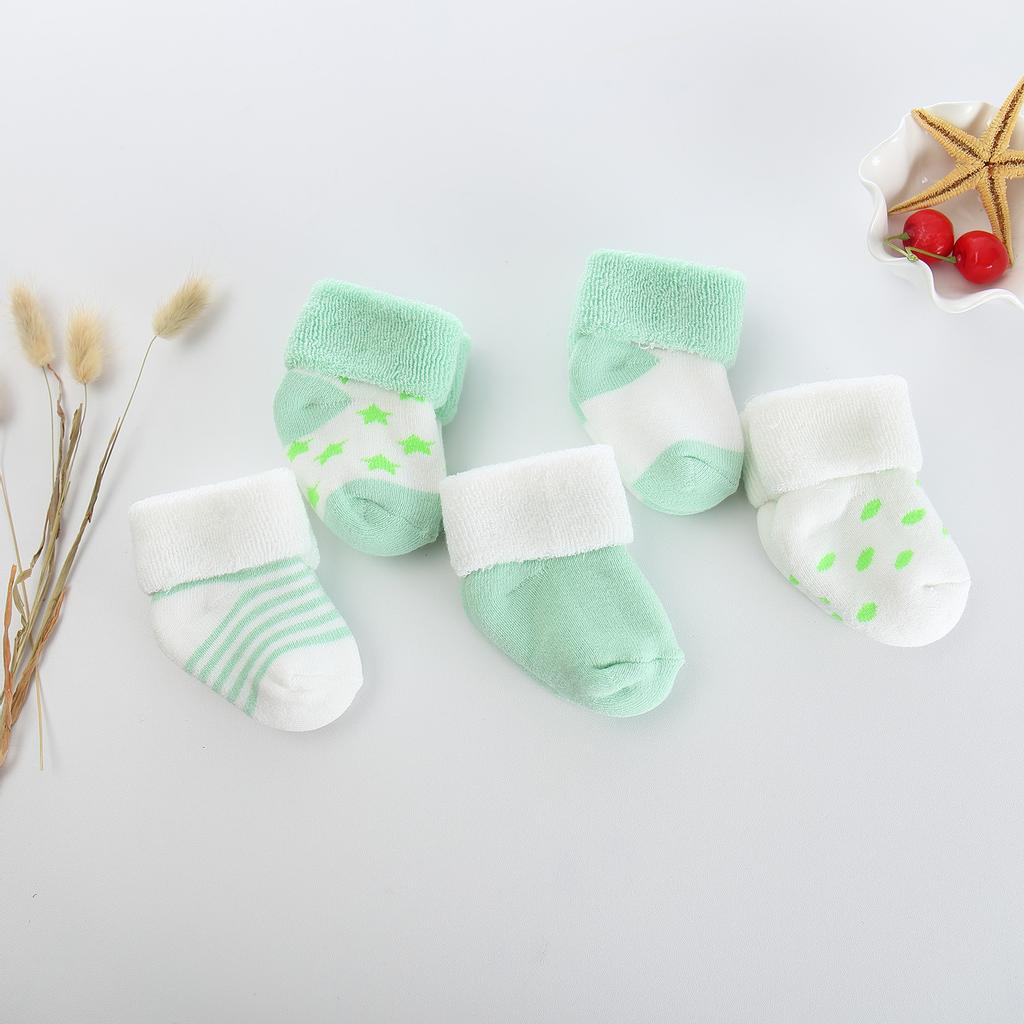 Baby- und Wintermode Cartoon Baumwolle Kinder Socken 5 Paar Set