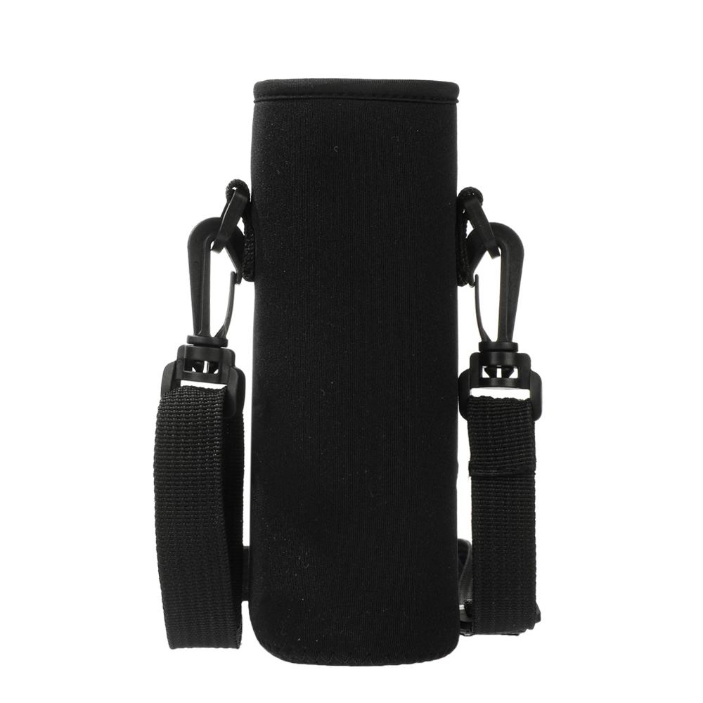 Water Bottle Cover Bag With Strap Neoprene Water Storage Holder Shoulder Strap Black Bottle Carrier Insulat Bag Outdoor Tools