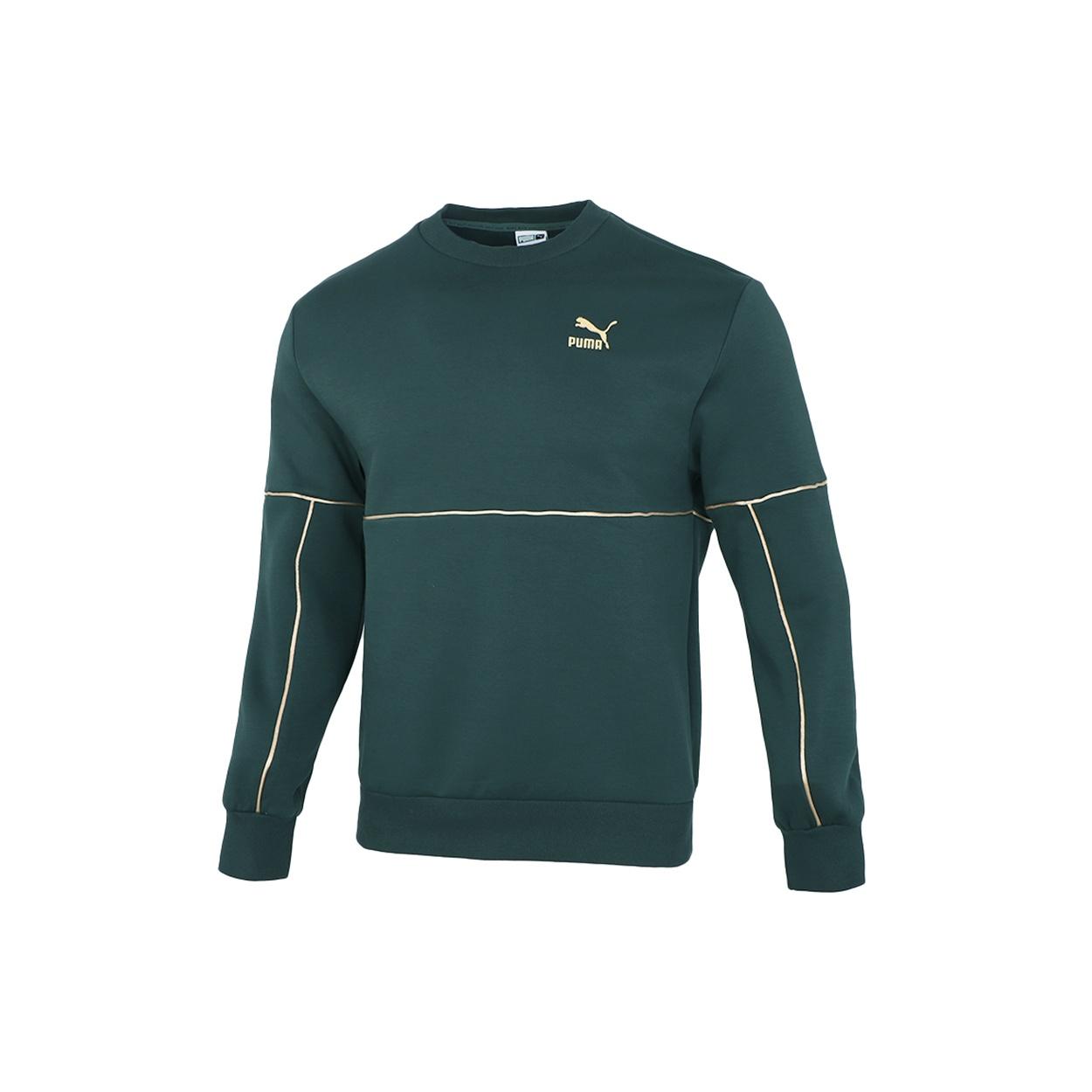 PUMA LUXE Crew Sweatshirt Green Men s 534410-80 S