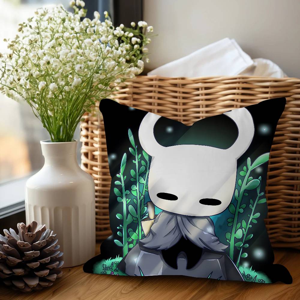 H-Hollow Knight Decorative Room Aesthetics Pillow Case Home Decor Bedroom Sofa Bed Couch Pillow Cover 45x45